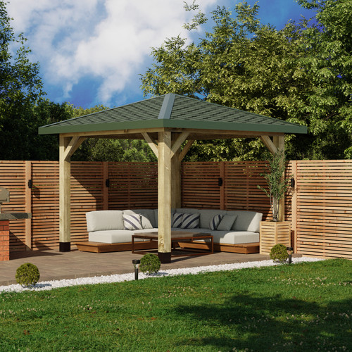 Wooden gazebo katepal green - katepal,