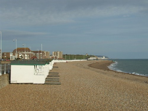 Photo bexhill beach - beach, row
