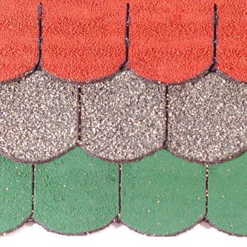 Set roof shingles - set, beavertail