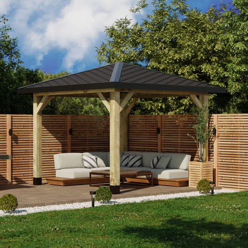 Wooden gazebo katepal - wooden,