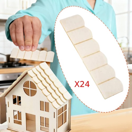 24pcs dollhouse wooden roof - 24pcs,