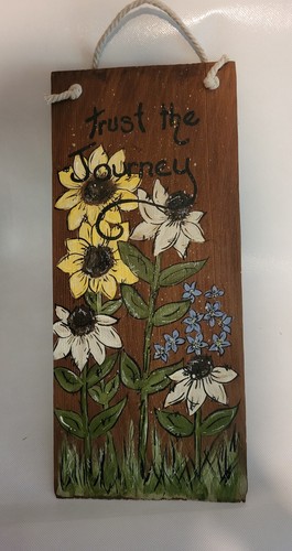Hand painted wooden shingle - hand-painted,