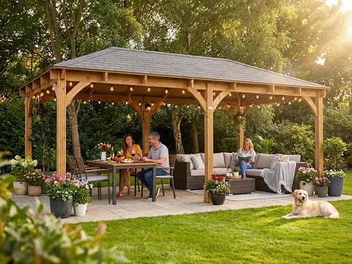 Heavy duty gazebo - gazebo, wooden