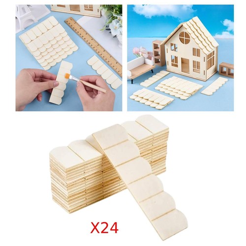 24pcs dollhouse wooden - wooden, roof