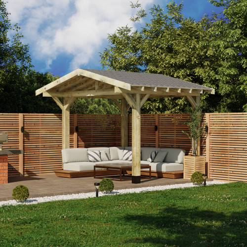 Wooden gazebo katepal grey - gazebo,
