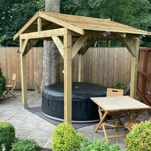 Wooden gazebo 2 4m - wooden,