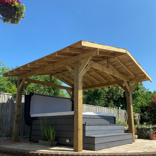 Heavy wooden gazebo hot - 2.4m,